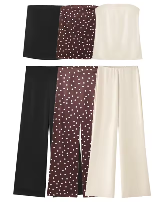 Conjunto Satén Premium | Conjunto de bandeau satinado