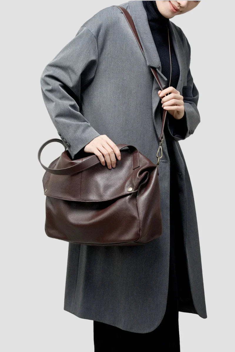 Bolso Atenea | Bolso retro de cuero, suave y minimalista, ideal para el día a día