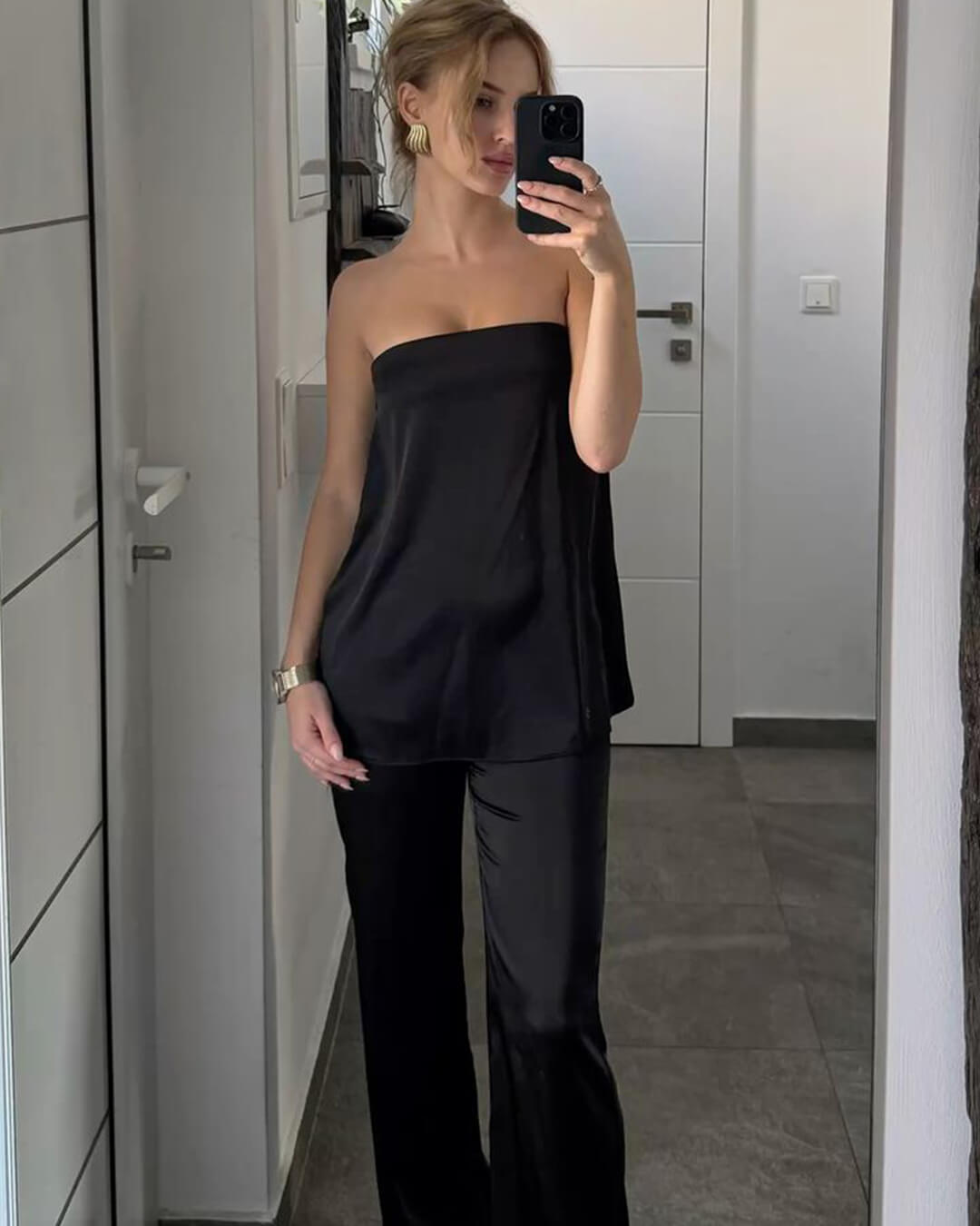 Conjunto Satén Premium | Conjunto de bandeau satinado