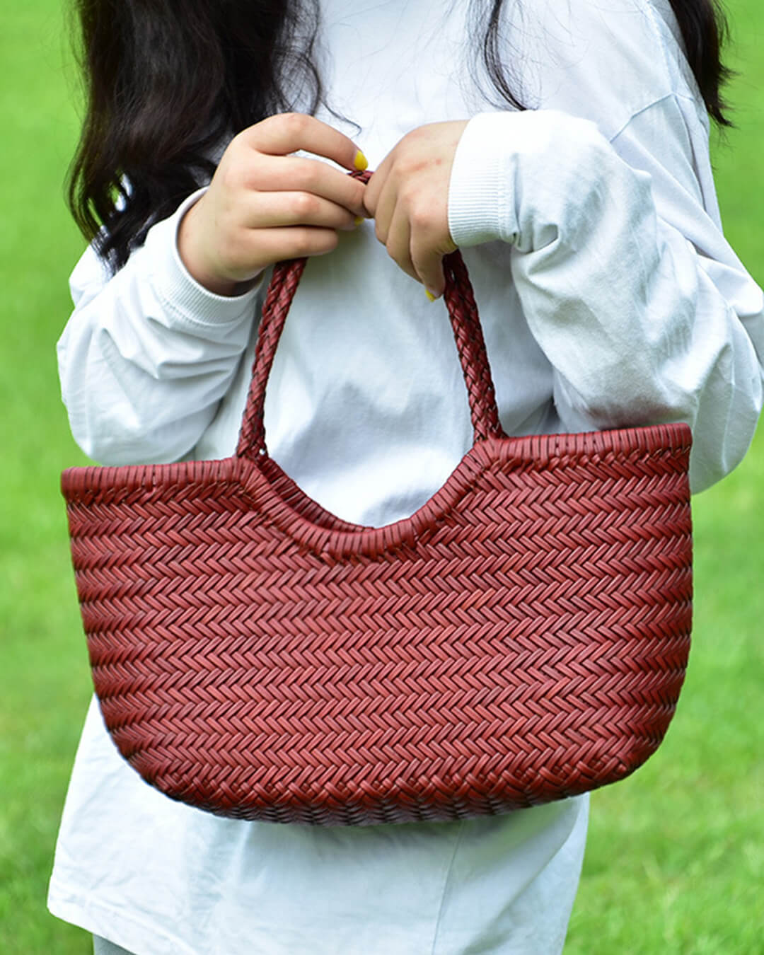 Bolso de Cuero Trenzado