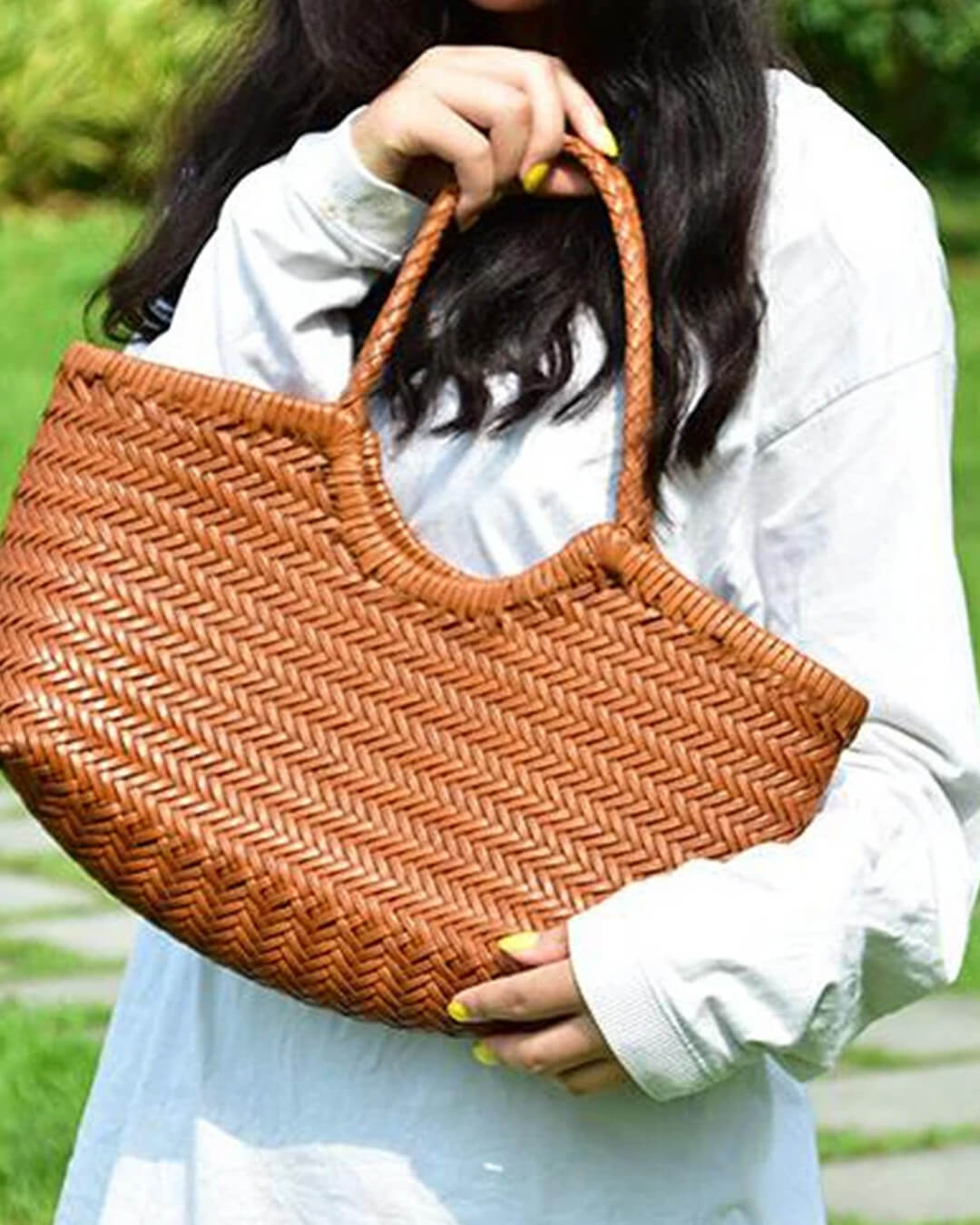 Bolso de Cuero Trenzado