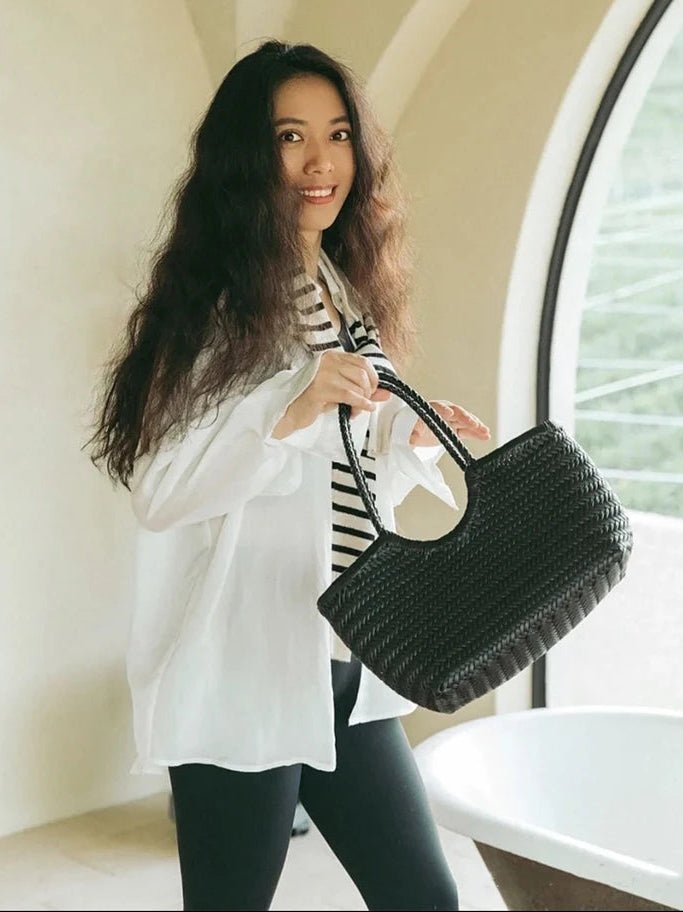 Bolso de Cuero Trenzado