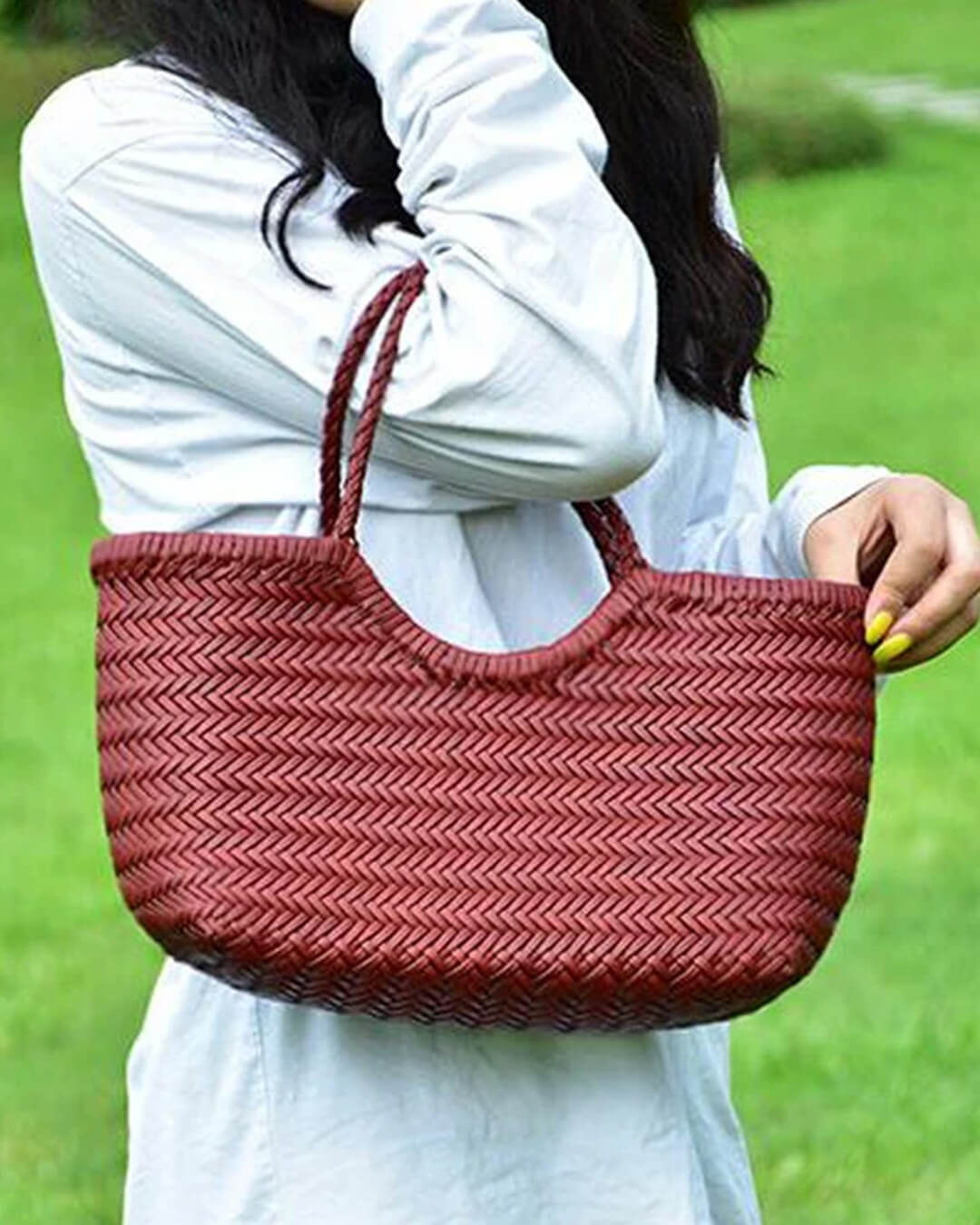 Bolso de Cuero Trenzado