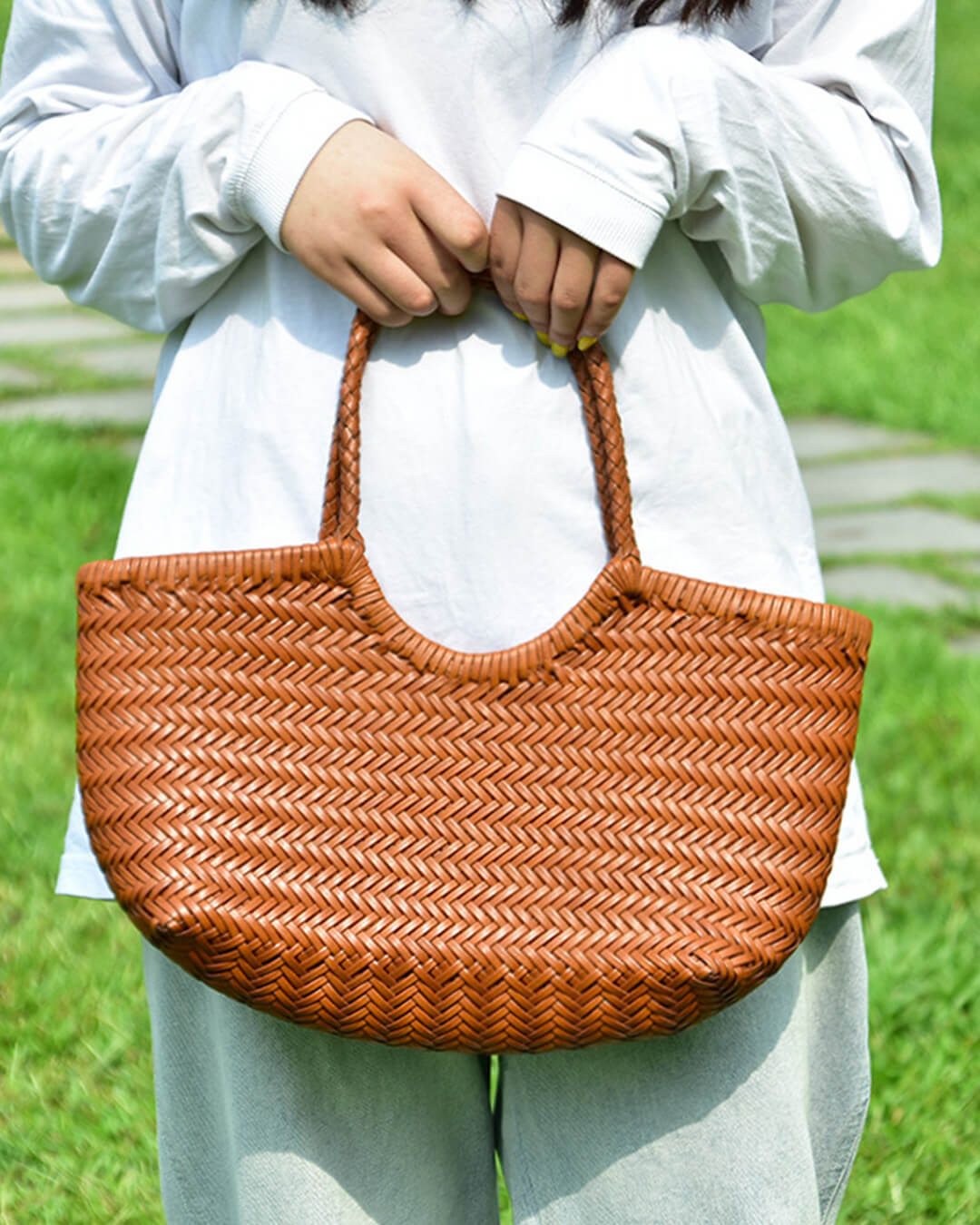 Bolso de Cuero Trenzado